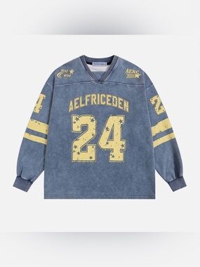 AELFRIC EDEN NUMBER PRINT WASHED SWEATSHIRT